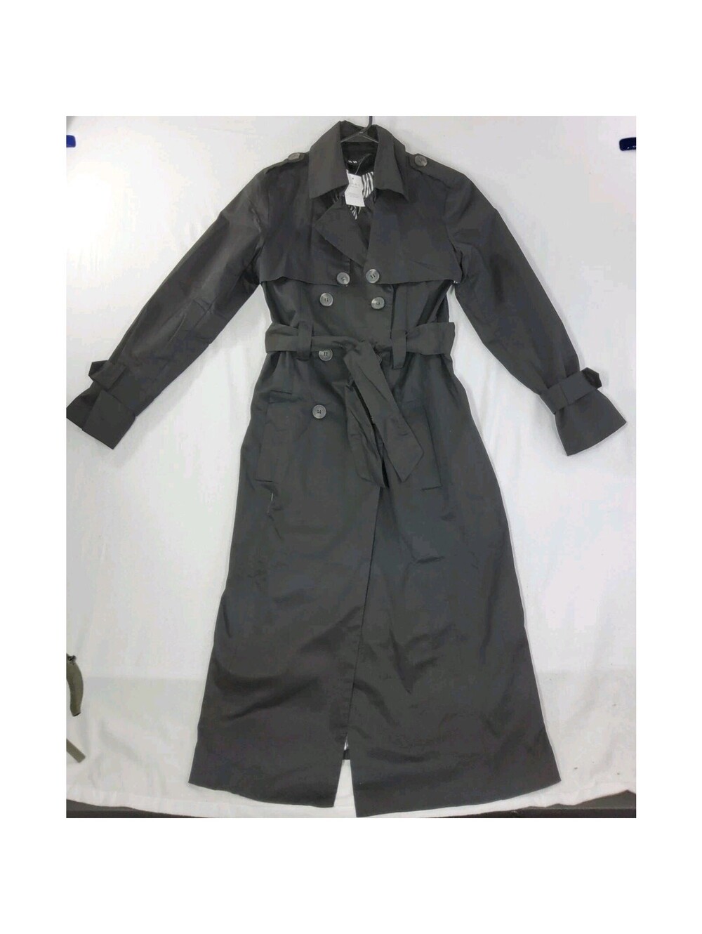 BOHME Trench Duster Coat Jacket Women's Medium Black 100% Cotton NWT $96